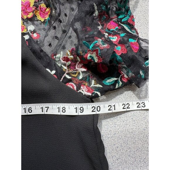 Umgee Dress Women Small Midi Floral Ruffled Sleeve - Picture 6 of 8